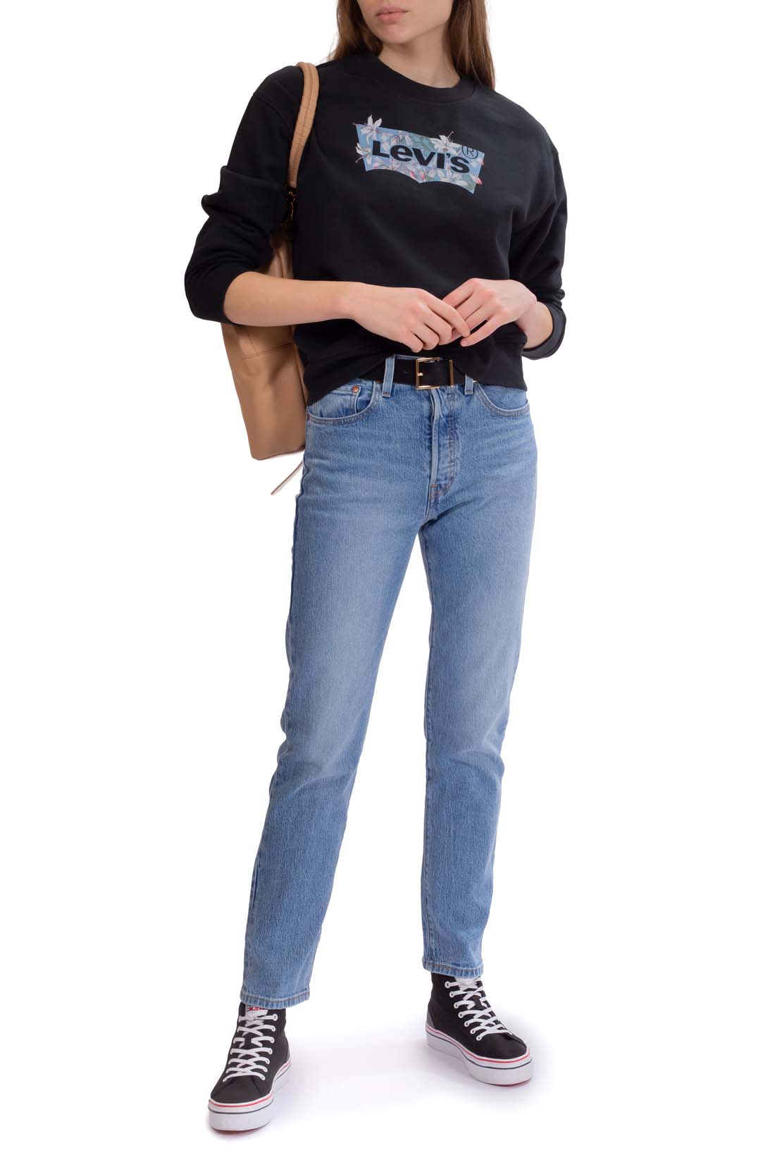LEVI'S - Women's sweatshirt with floral logo-7
