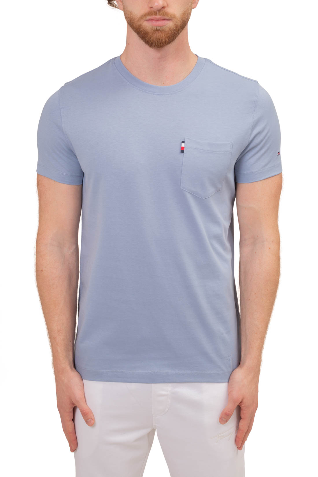 TOMMY HILFIGER - Men's slim T-shirt with patch pocket-6
