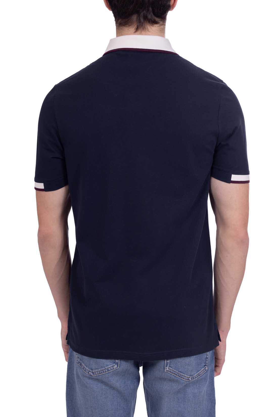 LYLE & SCOTT - Men's polo shirt with colorblock knit details-10