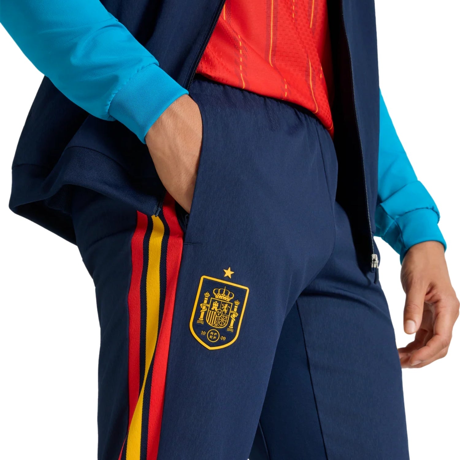 Spain navy training presentation soccer tracksuit 2026/27 - Adidas-4