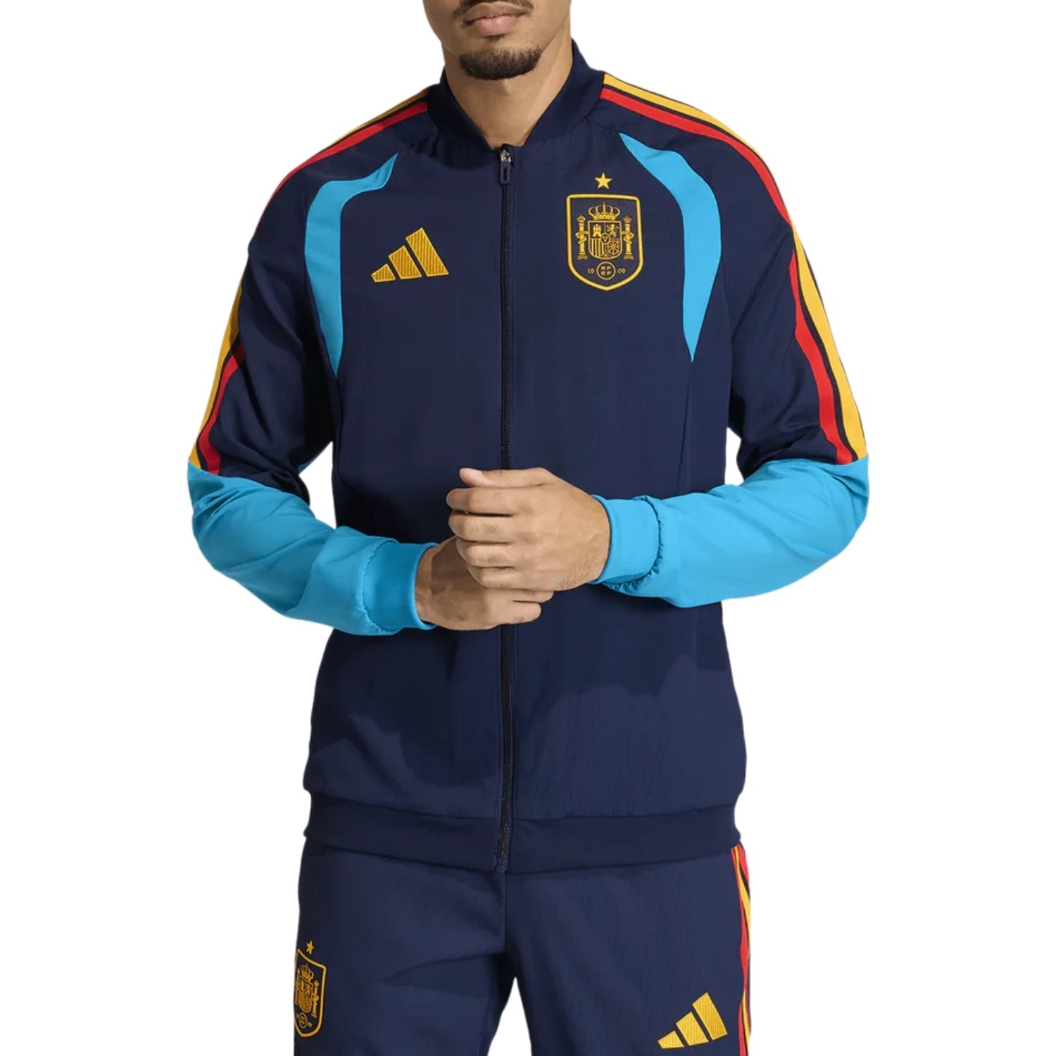 Spain navy training presentation soccer tracksuit 2026/27 - Adidas-0