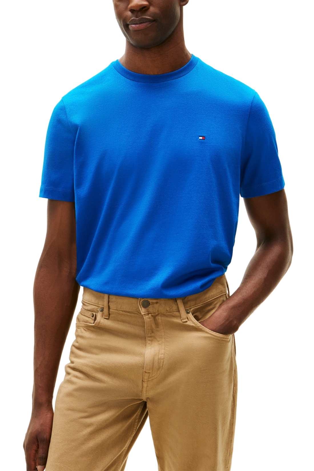 TOMMY HILFIGER - Men's T-shirt in recycled cotton  - Size XL-4