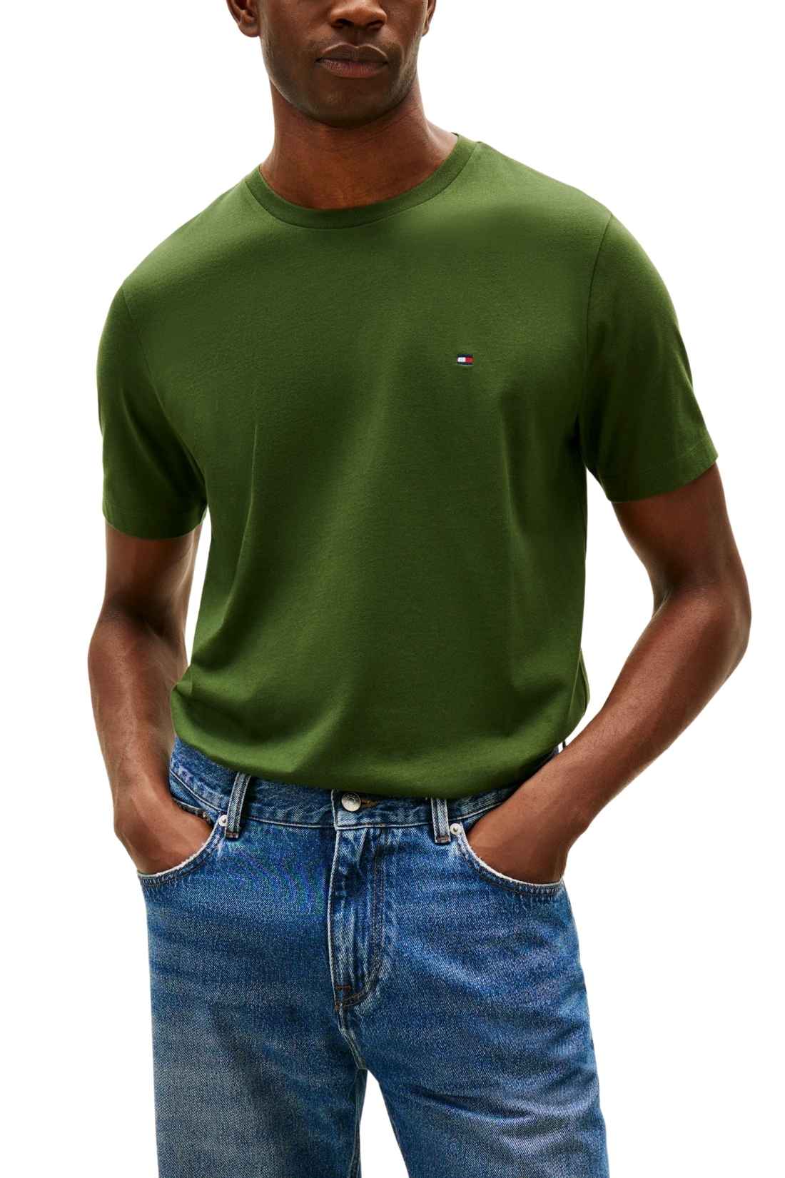 TOMMY HILFIGER - Men's T-shirt in recycled cotton  - Size XL-12
